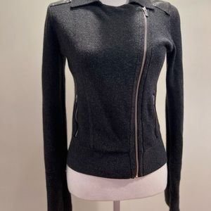 Banana Republic black/gray zip up blazer. Size Medium